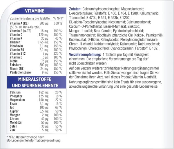 Centrum Generation 50+, 180 St. - Hochwertiges Nahrungsergänzungsmittel für Best Ager zur täglichen Komplettversorgung mit Mikronährstoffen - Verpackung kann variieren – Bild 8