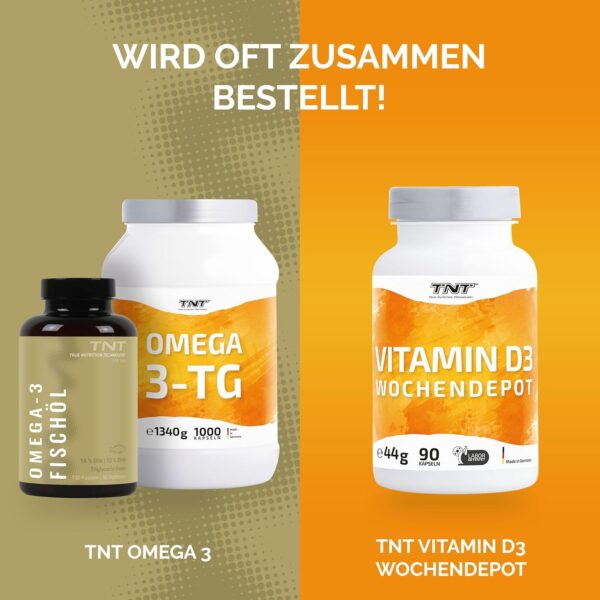 TNT Omega 3 (150 Kapseln) • 2760mg Fischöl mit EPA & DHA pro Tagesdosis • Hochdosiert und laborgeprüft – Bild 7