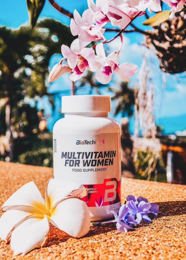 BioTechUSA Multivitamin For Women | 12 Vitamine + 11 Mineralien | Energie-, Knochen- und Immunsystemunterstützung | Antioxidantienschub, 60 Tabletten – Bild 2