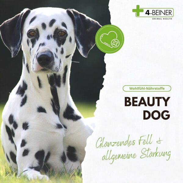 4-BEINER Beauty-Dog, Multi-Vitamine für Hunde mit MSM, Omega 3, Vitamin B-Komplex, Vitamin C, Biotin, Bierhefe, Mariendistel, Schwarzkümmelöl, Zink, Jod, Selen – Bild 3