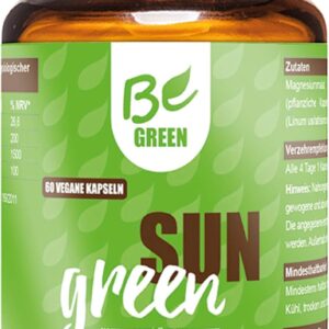 BeGreen Sun Green, Vitamin D3-K2-Magnesium-Omega-3-Kapseln hochdosiert, 3.000 IE Vitamin D3 und 150 µg Vitamin K2 pro Kapsel, 100% vegan ohne Zusätze, 60 Stück, in Deutschland hergestellt