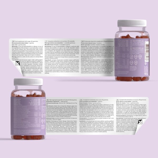 Multivitamin Gummies - Gummibärchen mit Biotin, Folsäure, Vitamin C, Vitamin E und 6 weitere Mikronährstoffe enthalten - 120 Gummies mit natürlichem Erdbeergeschmack - TummyTox – Bild 8