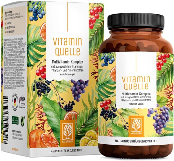 All in One Multivitamin & Mineralien Komplex - 35 wertvolle A-Z Vitamine und Mineralstoffe - Multi Vitamin Kapseln hochdosiert - Vegan und ohne unnötige Zusatzstoffe
