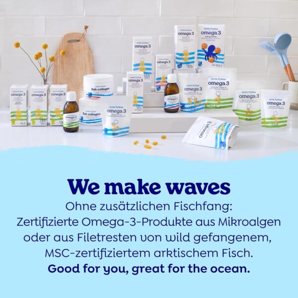 Arctic Blue Omega 3 Fischöl – 250 ml flüssig – MSC-Zertifiziert - hochdosiert mit DHA, EPA und Vitamin D – ohne Aufstoßen oder Fischgeruch – arktisches Fischöl – Orangengeschmack – Bild 8