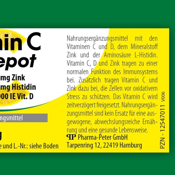 VITAMIN C 300 Depot + Zink + Histidin + Vitamin D Kapseln, für ein gesundes Immunsystem, langanhaltender Depot-Effekt, Laborgeprüft, MADE IN GERMANY – Bild 5