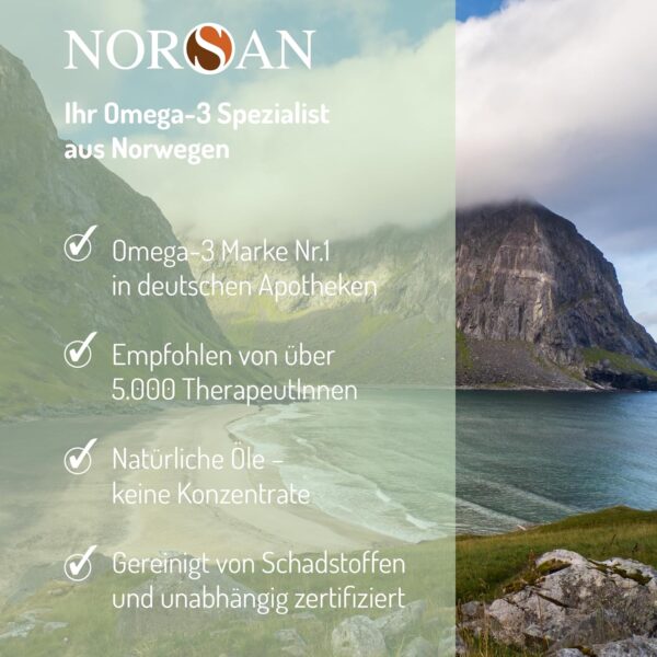 NORSAN Omega-3 ALGA Öl vegan 50ml / hochdosiertes Omega-3 vegan für Kinder 1.000 mg pro Portion/Omega-3 Algenöl reich an DHA/Tagesdosis 2 ml ab 35 kg Algenöl Omega-3 ALGA Öl vegan – Bild 6
