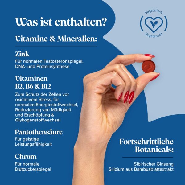 Novomins Multivitamin-Gummis für Männer – 24 essenzielle Multi-Vitamine und Mineralien für Männer – Immunsystem-Unterstützung, Stoffwechsel, Knochen- & Muskelgesundheit – 60 vegane Kaubonbons – Bild 5