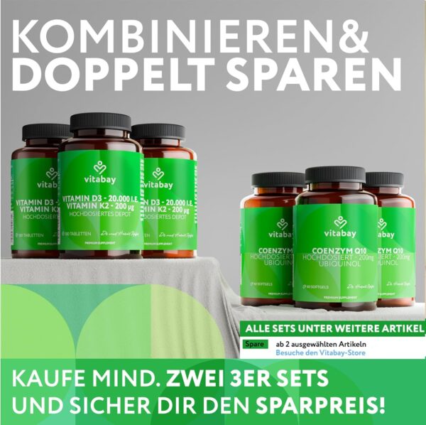 Vitabay Vitamin D3 Depot Hochdosiert 5000 IE - 300 Vegane & Laborgeprüfte Vitamin D Tabletten ohne Zusätze - Trägt zur Unterstützung des Immunsystems und zur Erhaltung normaler Knochen bei – Bild 6
