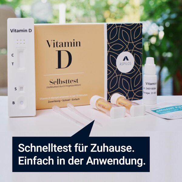 ASPILOS Vitamin D Schnelltest - Vitamin D Test für Zuhause - Ergebnis in 10 Minuten - Zuverlässig & Präzise - Leichte Anwendung – Bild 3