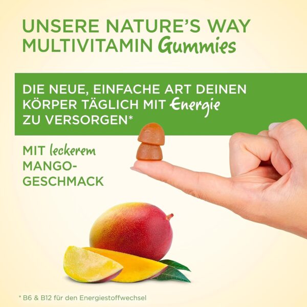 Vitamin B Komplex Multivitamin Gummibärchen hochdosiert - lecker & gesunde Gummies mit Vitamin C Folsäure & 8 B-Vitamine B1 B2 B3 B5 B6 Biotin Vitamin B12 - vegetarisch- tägliche Energie - 60 Stk – Bild 2