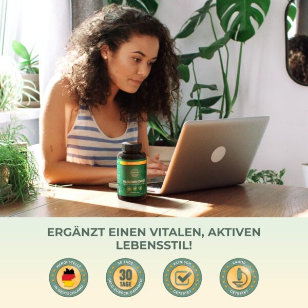Primal Harvest® Multivitamin Tabletten (30 Portionen) - Hochdosiert - Kapseln mit essenziellen Vitaminen - Vitamin A,C,D,K und Mineralstoffen wie Biotin,Zink,Folsäure - Vitamintabletten – Bild 8