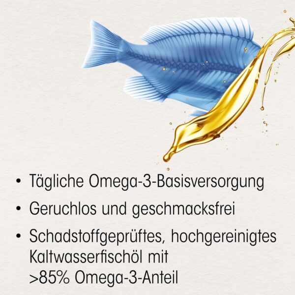 Dr. Böhm Omega 3 forte: Für Herz, Gehirn und Sehkraft der Augen, mit Omega-3-Fettsäuren (hochdosiert), Omega-9-Fettsäuren & Vitamin E, 60 Kapseln – Bild 4