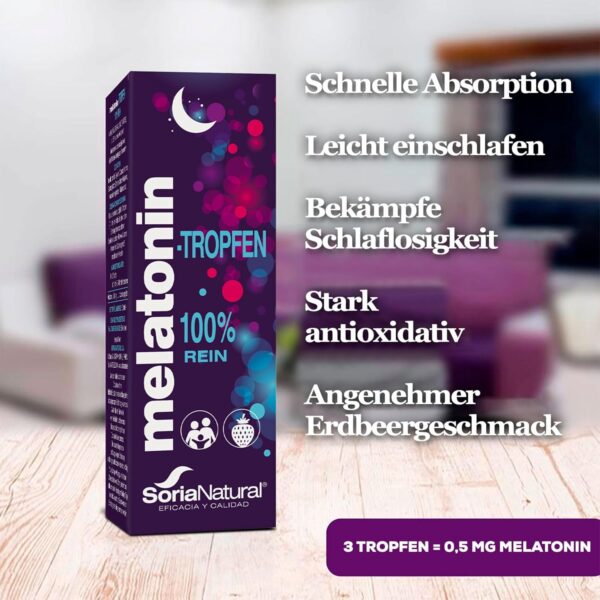 Melatonin Tropfen 330 Nächte - 50ml Melatonin Hochdosiert Um Besser zu Schlafen und Einen Tiefen, Erholsamen Schlaf zu genießen - Spray und Tabletten Alternative – Bild 2