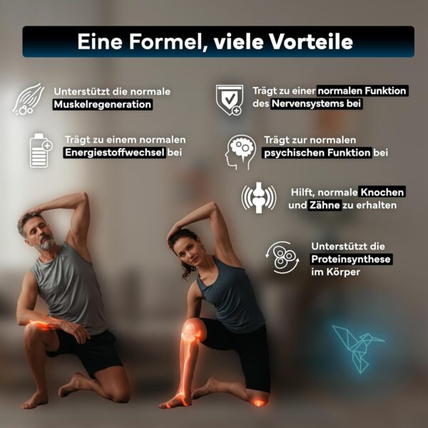 Magnesium Komplex - Premium – 4-fach Formel mit Bisglycinat, Citrat, Malat & Taurat – Hochdosiert – 180 Tabletten – Sevens – Bild 3