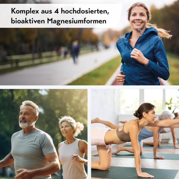 pureSGP Magnesium Komplex - 400 mg reines Premium Magnesium aus 4 hochwertigen Magnesiumformen. Pharmazeutische Expertise aus Deutschland. Hohe Bioverfügbarkeit. Labor geprüft, hochdosiert. Vegan – Bild 5