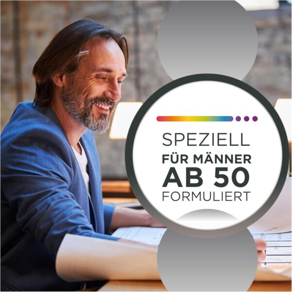 Multivitamin - Centrum Für Ihn 50+ – Hochwertiges Nahrungsergänzungsmittel mit Mikronährstoffen – Speziell für Männer ab 50 – Vitamine, Mineralstoffe, Spurenelemente – 1 x 60 Tabletten – Bild 2