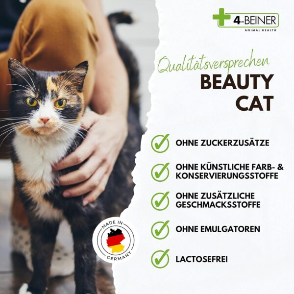 4-BEINER Beauty-CAT, Multi-Vitamine & Mineralien für Katzen für glänzendes Fell, Vitalität & Wohlbefinden mit Omega 3, MSM, Vitamin B & C, Zink etc. – Bild 5