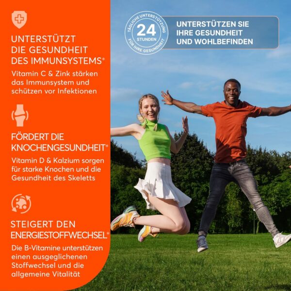 Multivitamin Komplex - 60 Kapseln für 30 Tage - Vitamin Komplex A-Z & Mineralstoffe wie Zink, Biotin - Hochdosierte Tabletten Multivinamine Für Männer Und Frauen A, C, D, E, B6, B12, K – Bild 4