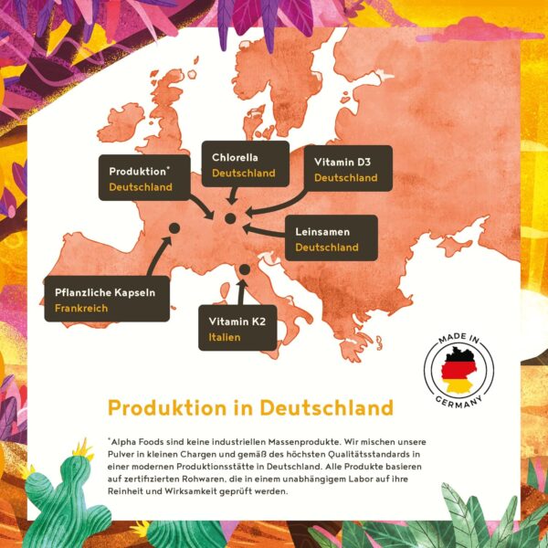 Vitamin D3 + K2 - hochdosiert 4.000 IE - 160 Kapseln - vitaMK-7, 99,99% All-Trans und pflanzliche Omega 3 Fettsäuren aus Leinsamen und Algen - SONNENVITAMINE – Bild 6