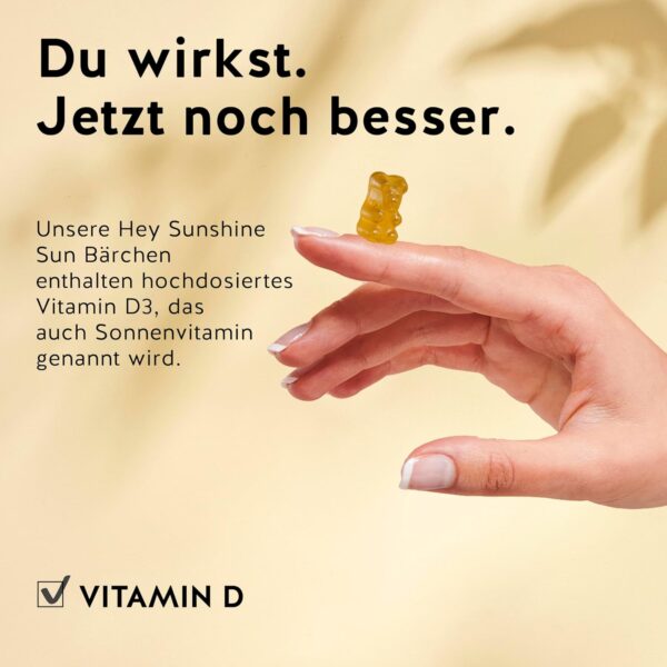 Vitamin D3 - Hochdosiert für starke Knochen, Immunsystem & Wohlbefinden - Depot mit 1000IE - unterstützung bei Mangel - Sonnenvitamin - 60 Stück - Vegetarisch - Zuckerfrei - Bears with Benefits​ – Bild 3