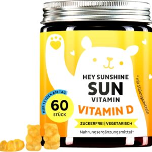 Vitamin D3 - Hochdosiert für starke Knochen, Immunsystem & Wohlbefinden - Depot mit 1000IE - unterstützung bei Mangel - Sonnenvitamin - 60 Stück - Vegetarisch - Zuckerfrei - Bears with Benefits​