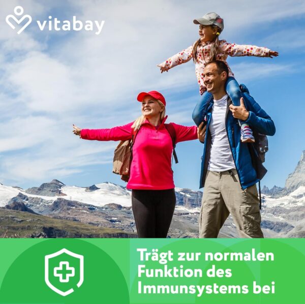 Vitabay Vitamin D3 Depot 20.000 I.E. - 120 Vegane Tabletten Hochdosiert & Vegan - ohne unerwünschte Zusätze - Trägt zur Unterstützung des Immunsystems und zur Erhaltung normaler Knochen bei – Bild 5