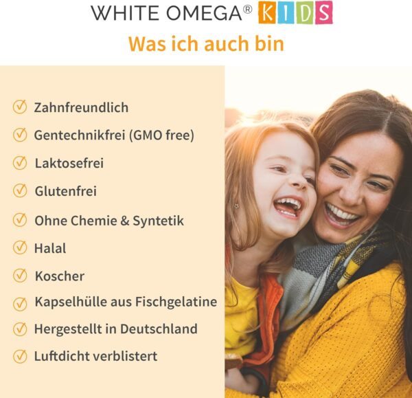 Vitamin D3+K2 für Kinder – zuckerfrei – 800 IE Vitamin D3 – mit 25 µg Vitamin K2 und 194 mg Omega-3 – 45 Mini-Kapseln (1,5 Monate) – Bild 5