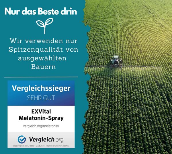 Melatonin Spray, mit Lavendel Extrakt & Vitamin B6- 0,5 mg liquid Melatonin pro Sprühstoß, natürliches Schlafhormon, 30 ml Sprühflasche mit SOFORT EFFEKT- Ohne Alkohol, Hochdosiert & Made in Germany – Bild 5