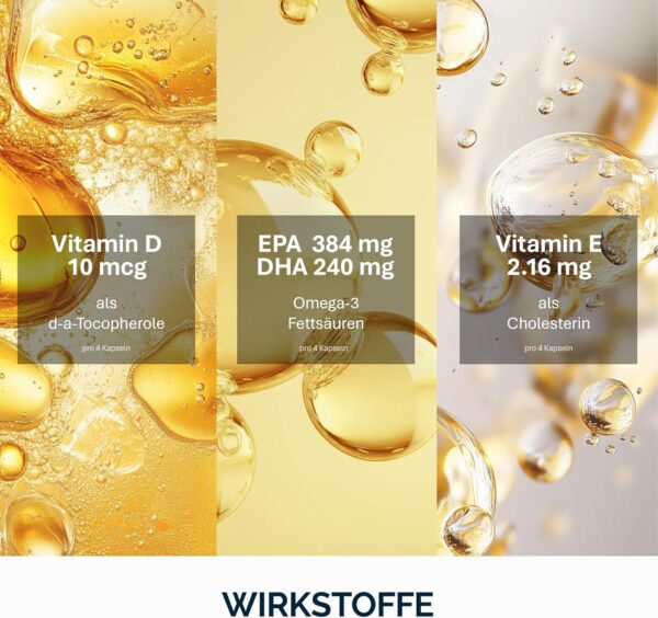 NFO Omega-3 Kids - Leckeres Tutti-Frutti Fischöl zum Kauen | Mit essentiellen Vitaminen | Kinderfreundliche Formel - 120 Kapseln – Bild 3