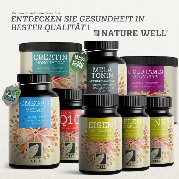 Magnesium Komplex 180 Kapseln, 400 mg pro Tag aus 5 hochwertigen -Formen: -Oxid, Citrat, Bisglycinat, Malat & Ascorbat, optimale Bioverfügbarkeit, Vorrat für 3 Monate – Bild 4
