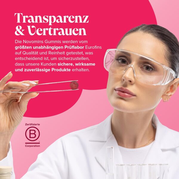 Multivitamin Hochdosiert - 17 Vitamine & Mineralien - Vegane Multivitamin Gummibärchen - Glutenfrei - A-Z Vitamin Komplex - Alternative zu Multivitamin Tabletten - für Immunsystem - 1 Monat - Novomins – Bild 7