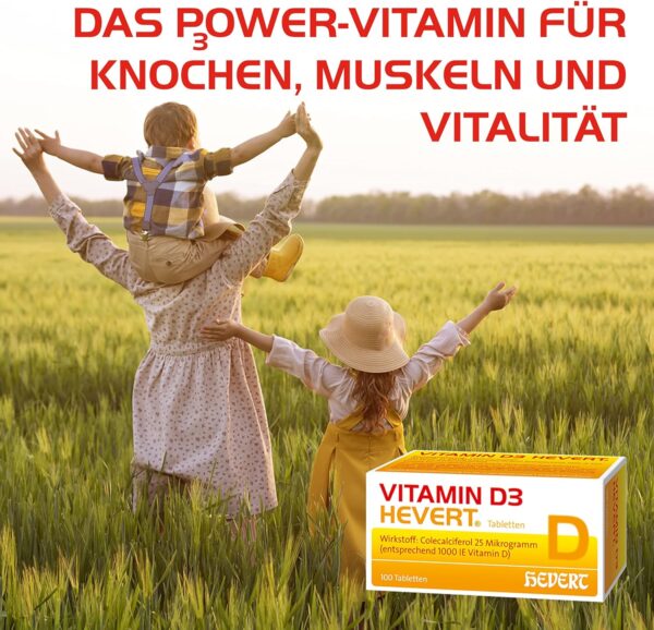 Vitamin D3 Hevert bei Mangel und erhöhtem Bedarf, 100 St. Tabletten – Bild 5