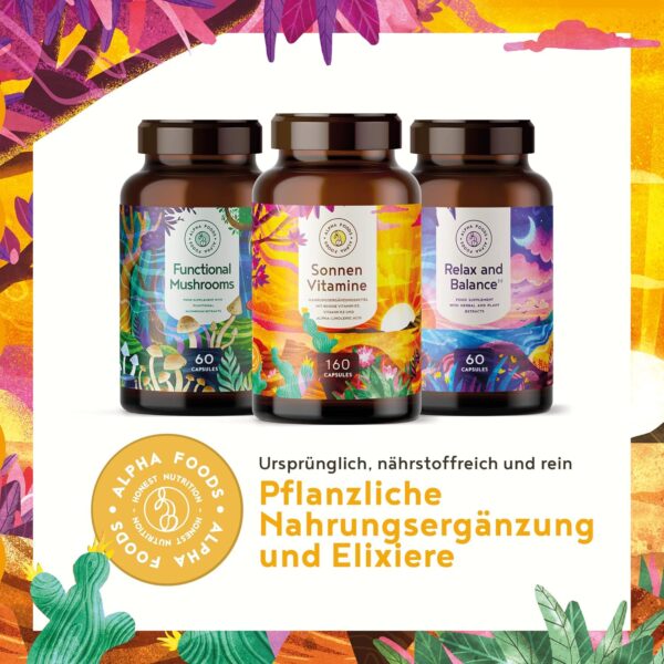 Vitamin D3 + K2 - hochdosiert 4.000 IE - 160 Kapseln - vitaMK-7, 99,99% All-Trans und pflanzliche Omega 3 Fettsäuren aus Leinsamen und Algen - SONNENVITAMINE – Bild 8