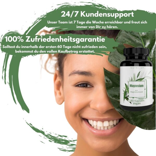 Magnesium – 180 Kapseln (6 Monate) 400 mg elementares Magnesium pro Kapsel | 665 mg reines Magnesiumoxid – laborgeprüft, hochdosiert, vegan – Bild 6