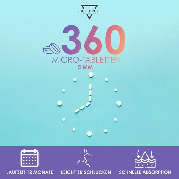 MULTIVITAMIN - 360 TABLETTEN (12 Monate) | Multivitamin Tabletten Hochdosiert | Vitamine A-Z Hochdosiert | Vitamine, Mineralstoffe mit Vitamin A, B, C, D3, E, Zink, Selen, Kupfer – Bild 6