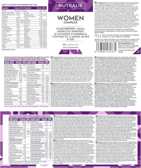 Multivitamin Women Complex - Für Frauen mit Vitamin C, D, B D3, Magnesium und mehr - Komplex aus 20 Vitaminen und Mineralstoffen -Hormonhaushalt - 90 Kapseln – Bild 5