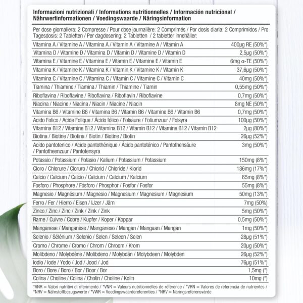 Multivitamin Tabletten Hochdosiert mit 28 Vitamine & Mineralien | 365 Vegane Stk | Immunsystem & Blutdruck (EFSA) | Nahrungsergänzungsmittel Frauen & Männer | Mineralstoffe Komplex | von Carlyle – Bild 4