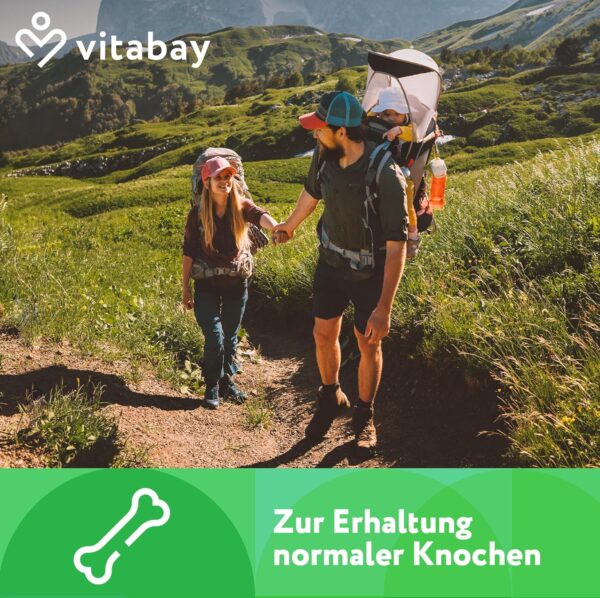 Vitabay Vitamin D3 Depot 20.000 I.E. - 120 Vegane Tabletten Hochdosiert & Vegan - ohne unerwünschte Zusätze - Trägt zur Unterstützung des Immunsystems und zur Erhaltung normaler Knochen bei – Bild 4