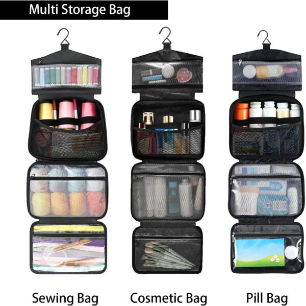 Fustylead Bunte Galoppierende Pferde-Silhouette, Reise-Medizin-Organizer-Tasche, Erste-Hilfe-Set, großes Pillenetui mit Reißverschluss für Pillenflasche, Vitamine und medizinische Versorgung – Bild 6