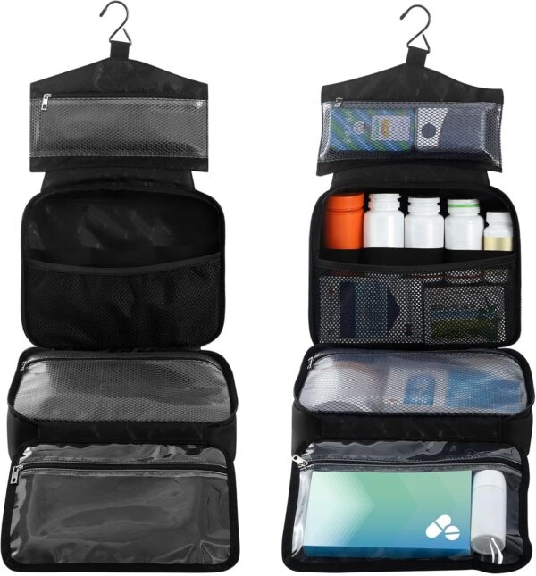 Fustylead Bunte Erste-Hilfe-Tasche mit aufwändigem Blumenmuster, groß, Medikamententasche mit Reißverschluss für Pillen, Vitamine, Fischöl, Nahrungsergänzungsmittel für Damen und Herren – Bild 2