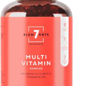 Multivitamin Gummies Fruchtgummis mit Vitamin A B6 C D E Biotin Niacin Folat | Immunsystem Multi Vitamingums Frucht Gummi Bärchen Vitamingummibärchen | Gummibärchen ohne Zusätze | Gum Vitamingummi