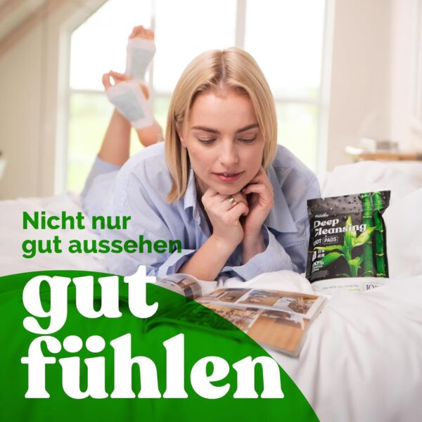 Nuubu Detox Fußpflaster, Entgiftungspflaster Füße(30 pflaster) für Stressabbau & Tiefschlaf Natürliche Fußpads mit Bambusessig und Ingwerpulver zur Entfernung von Giftstoffen und Reinigung des Körpers – Bild 2