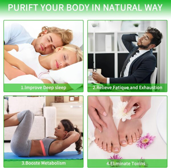 20 Stück Detox Fußpflaster,Entgiftungspflaster Füße Original,Natürliche Deep Cleansing Foot Pads,Detox Pflaster Fuß,Detox Foot Patch Entgiftung,für Reinigung Körpers Tiefschlaf 100% Natürliche Fußpads – Bild 3