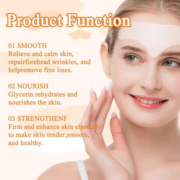 20 Stück Zornesfalte Pflaster, Zornesfalte Pflaster Anti Falten, Anti Falten Pflaster, Stirn Pads Gegen Falten, Forehead Wrinkle Patch,Anti Falten Stirn Pad,Feuchtigkeit Anti-Aging Zornesfalte Patches – Bild 3
