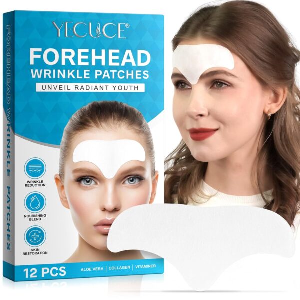 Wrinkle Anti-Falten-Pflaster für die Vorderseite, 12 Stück, Gesichtslifting – pflegende Mischung aus Kollagen und Vitamin E zur Reduzierung von Falten und zur endgültigen Wiederherstellung der Haut