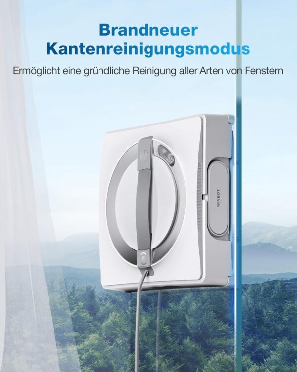 ECOVACS WINBOT W2 Omni Fensterputzroboter mit 6-in-1 Multifunktionsstation, integrierter 4500mAh Akku, Kantenreinigungsmodus, Weitwinkel-Sprühzerstäubungstechnologie, White – Bild 7