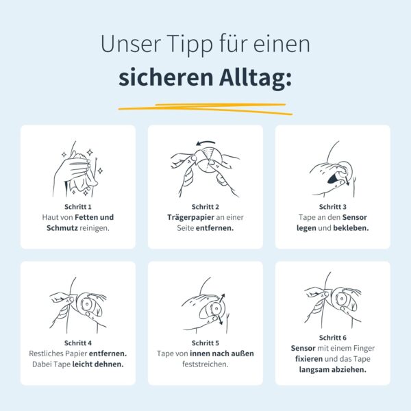 MySweetStitch - 10 x Freestyle Libre 3 Pflaster Rund mit Belüftungsloch, Overpatch Ø 60mm, Made in Germany, hautfreundlich, wasserfest, atmungsaktiv, Beige – Bild 6