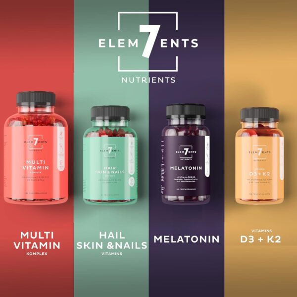 Multivitamin Gummies Fruchtgummis mit Vitamin A B6 C D E Biotin Niacin Folat | Immunsystem Multi Vitamingums Frucht Gummi Bärchen Vitamingummibärchen | Gummibärchen ohne Zusätze | Gum Vitamingummi – Bild 7