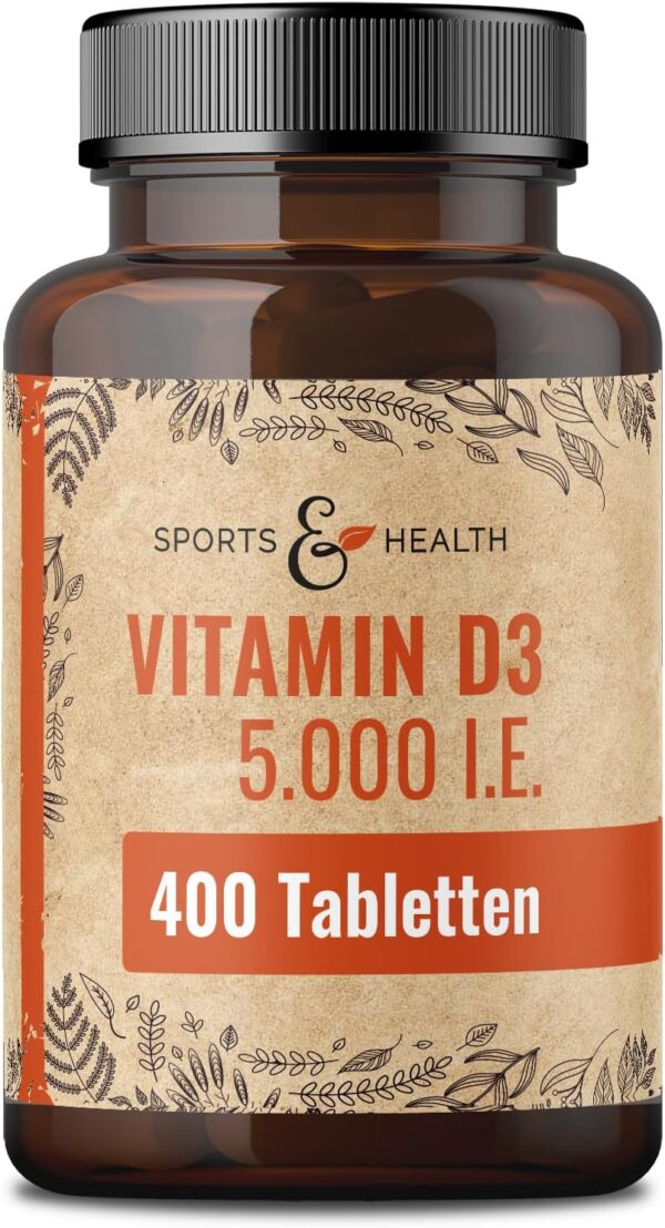 Vitamin D3 Hochdosiert - 400 Tabletten - Vitamin D3 5000 IE - Vitamin D Tabletten - Vitamin D hochdosiert - Vitamin D3