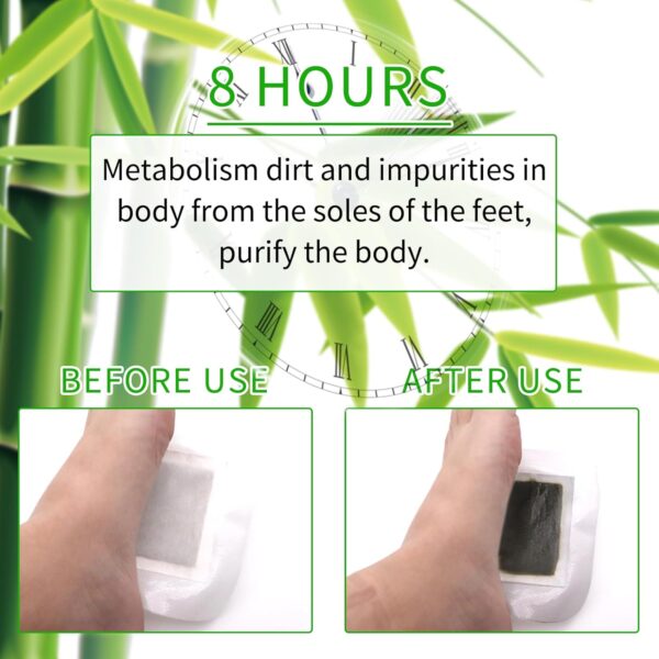 20 Stück Detox Fußpflaster,Entgiftungspflaster Füße Original,Natürliche Deep Cleansing Foot Pads,Detox Pflaster Fuß,Detox Foot Patch Entgiftung,für Reinigung Körpers Tiefschlaf 100% Natürliche Fußpads – Bild 7